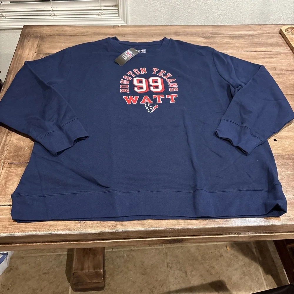 Houston Texans Hooded Sweatshirt Men's‎ 5XL Blue Crew NFL Team Apparel
